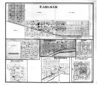 Earlham, Webster, Patterson, Peru, Macksburg, Bevington, St Charles, Madison County 1875